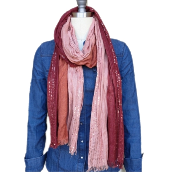 Nordstrom Accessories - Sunset Ombre Lightweight Shimmer Sequin Scarf